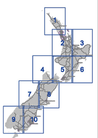 NZ POSTAL REGIONS