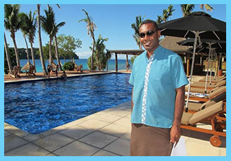 ONE OF THE THREE POOLS BUILT FOR THE BACKPACKERS LODGE ON OUTLYING ISLANDS OF FIJI