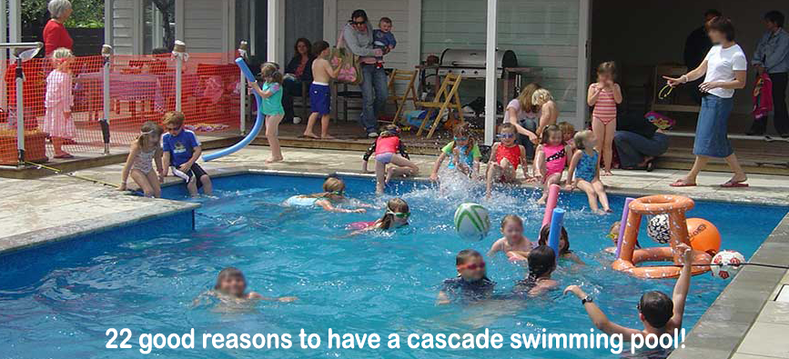 KIDS IN CASCADE SWIMMING POOL