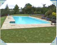 6 x 12 (20' x 40') Huge Swimming Pool at Greenhithe, Auckland. This is a seriously BIG pool, and the kids have a great time rowing their inflatable dinghy around it!