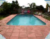 Head on shot of Tony's pool
